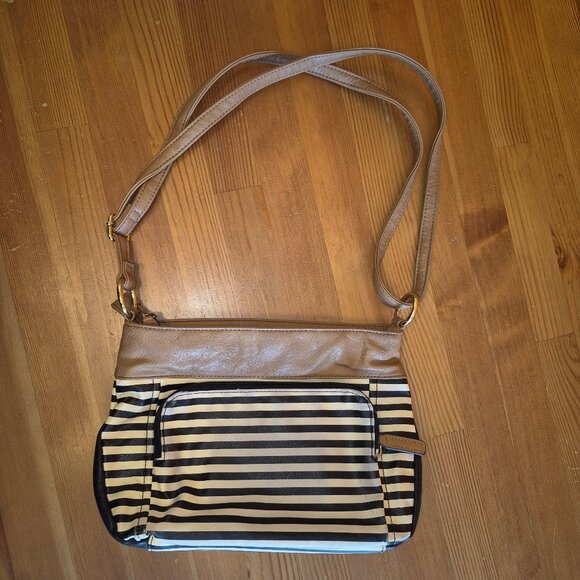 Small stripped crossbody bag purse - Picture 11 of 13